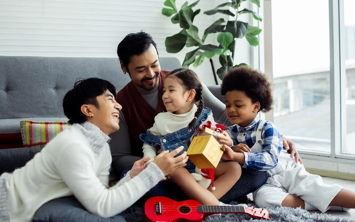 Family in healthy housing