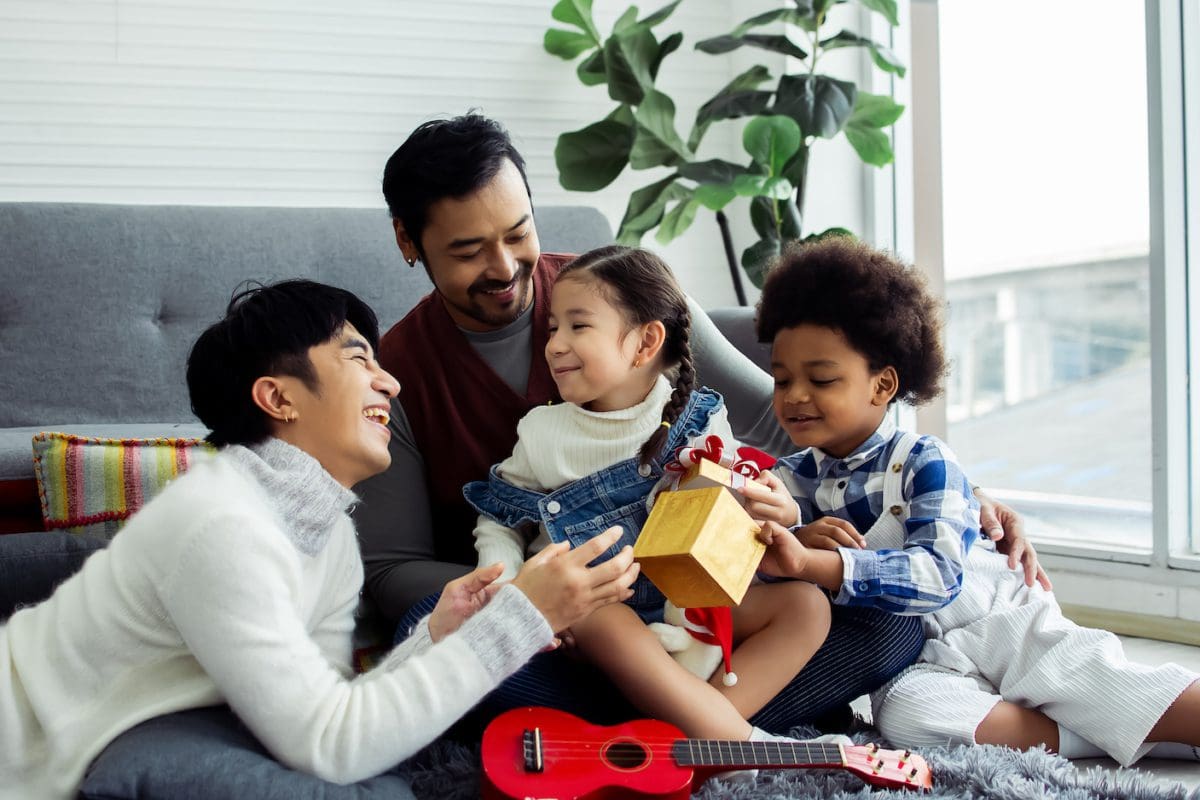 Family in healthy housing