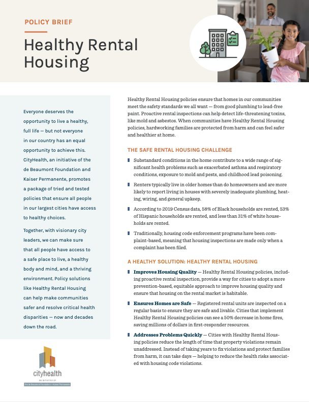 Healthy Rental Housing Policy Brief