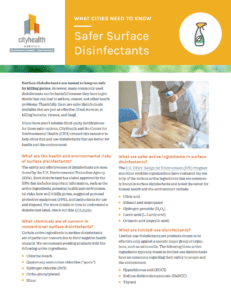 Image of the Safer Surface Disinfectants Resource pdf